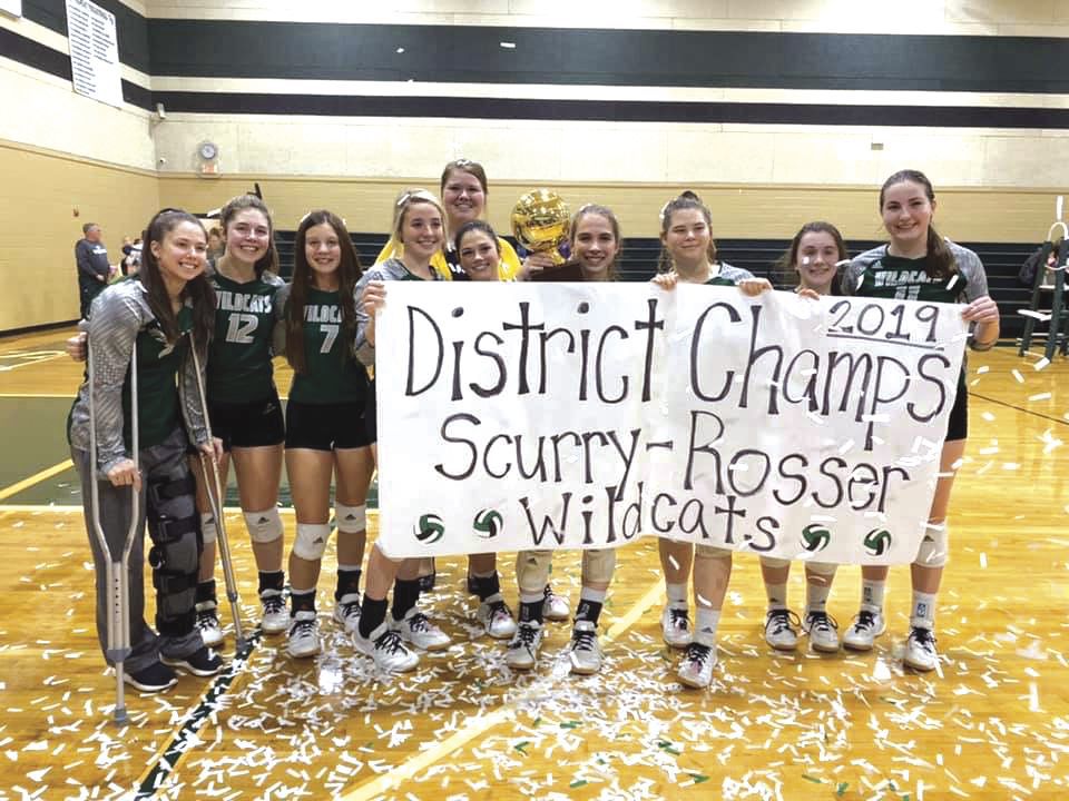 Scurry-Rosser volleyball team wins bi-district championship